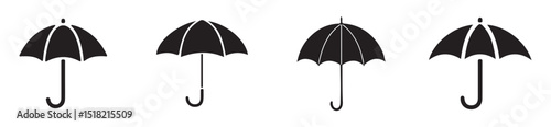 vector illustration of a silhouette of a umbrella