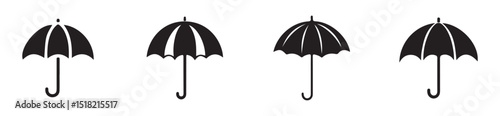 vector illustration of a silhouette of a umbrella