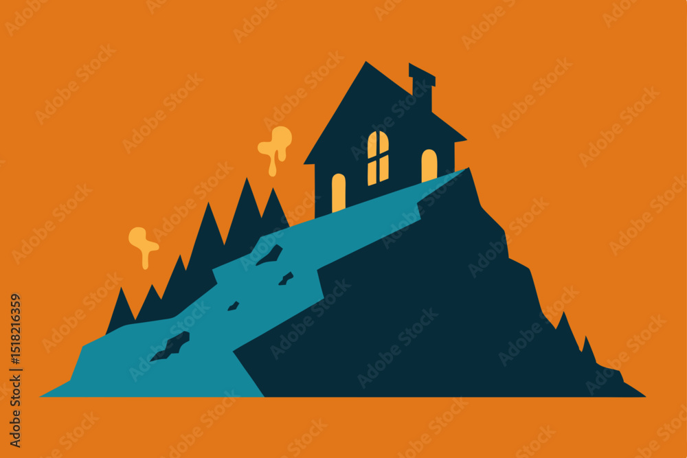 Obraz premium castle in the mountains