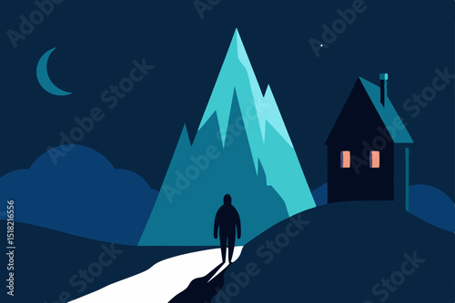 winter landscape with a castle