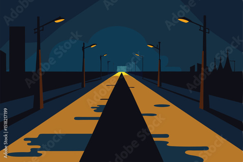 road to the night background