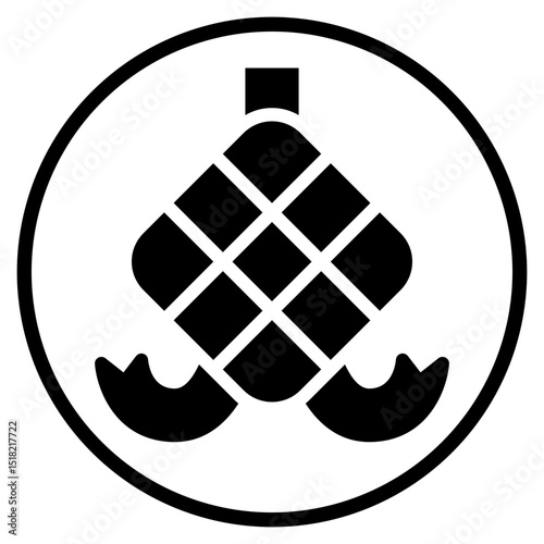 ketupat glyph icon