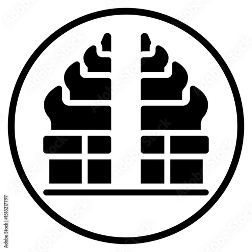 Temple glyph icon
