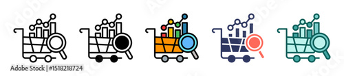 Market Trend multiple icon
