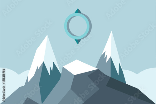 vector illustration of mountain landscape
