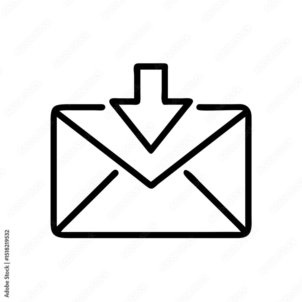 mail inbox receive icon design