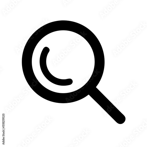 magnifying glass search feature icon design