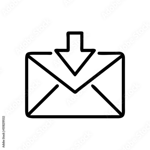 mail inbox receive icon design