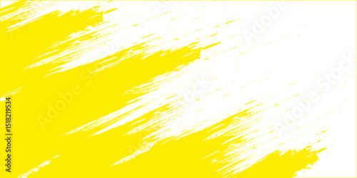 Yellow ripped paper torn edges strips isolated on white background