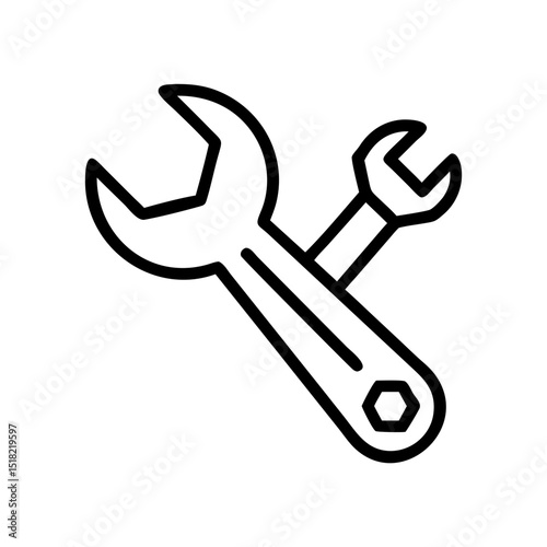 wrench tool icon design
