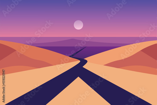desert landscape vector illustration