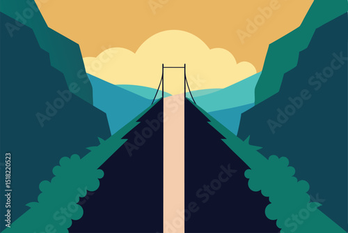 bridge over the river background