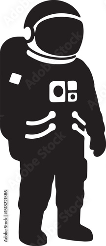 Astronaut Silhouette A Bold and Minimalist Space Illustration