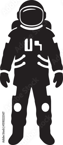 Astronaut Silhouette A Bold Vector Graphic of a Space Explorer
