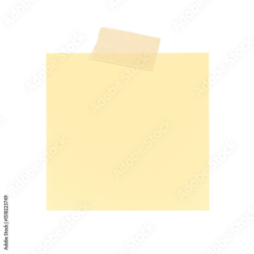 yellow sticky note isolated on Transparent background 