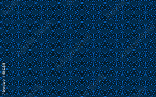 Blue geometric triangle pattern. Abstract pattern seamless design. Vector abstract pattern graphic banner background template.