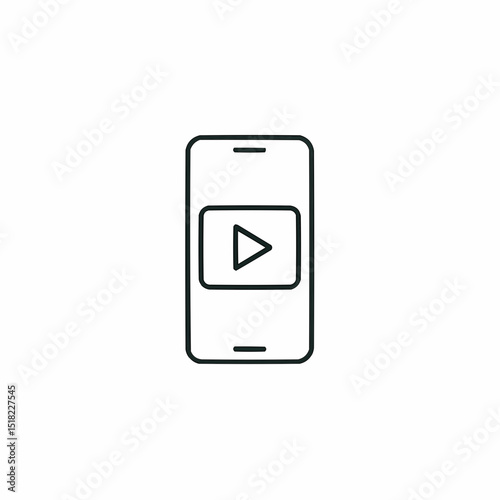 Outlined mobile phone with play button inside — mobile-first video content.