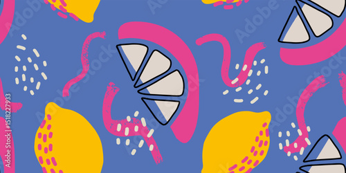 Lemon Slice and Fruit Pattern