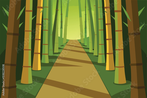 green bamboo forest
