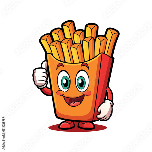 French Fries Vector Clipart Fast Food, Snack, and Fry Box Illustration