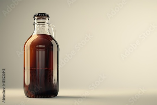 Ultra Hd Picture of a Glass Bottle with a Brown Liquid in it