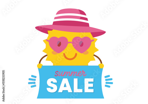 Sunny Summer Sale! Adorable Sun Character Announces Huge Discounts on Summer Essentials. Shop Now for Amazing Deals on Clothing, Accessories, and More!
