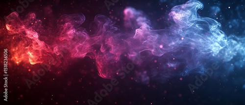 Abstract smoke swirls in vibrant colors