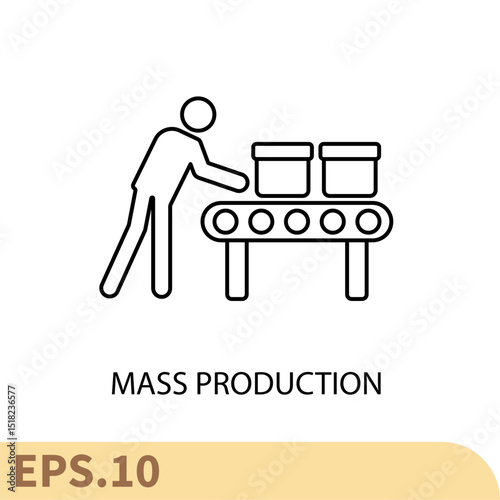 mass production icons  symbol vector elements for infographic web