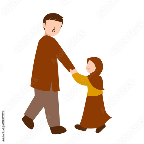 Father and Daughter: A Muslim Family Moment