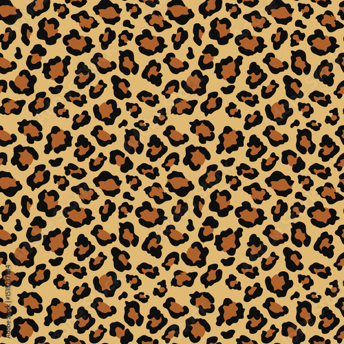 
animal print leopard yellow vector pattern with wild cat spots, vector design