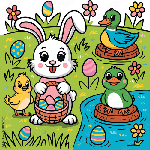 Happy Easter, vector symbols, logo, badges and lettering design. Easter. Set of Label badge emblems for Easter. Easter lettering and linear graphics