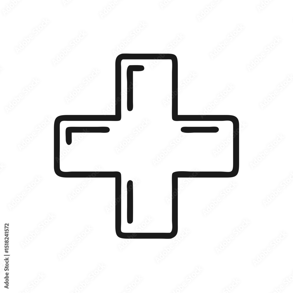 Medical cross icon in minimalist style on transparent background
Medical cross icon in minimalist style on transparent background
