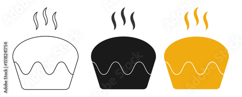 Minced Pie icon set Christmas Mince Pie icon vector illustration.