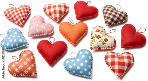 Colorful Hand-Stitched Textile Hearts for Colombian Friendship and Culture