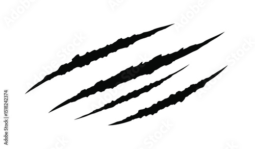  Cat claws scratches . vector illustration