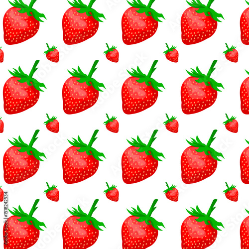 Strawberry seamless pattern vector. Strawberry background illustration vector