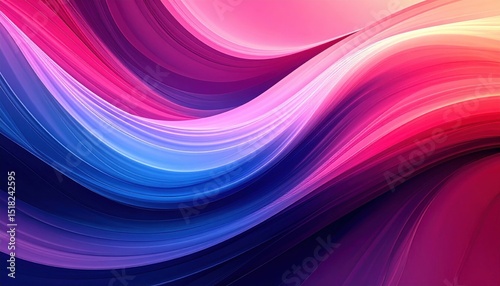 Abstract Colorful Flowing Waves Design