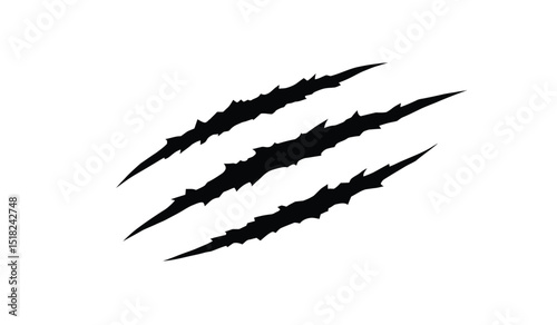  Cat claws scratches . vector illustration