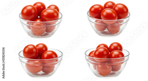 Wallpaper Mural Isolated Cherry Tomatoes in Glass Bowls Torontodigital.ca