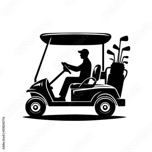 golf cart Silhouette