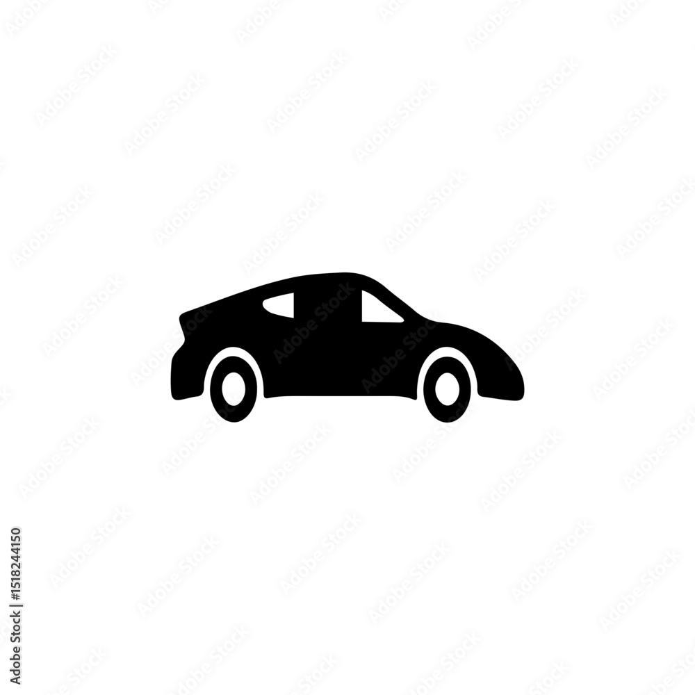 Fototapeta premium Car clip art design on plain white transparent isolated background for card, shirt, hoodie, sweatshirt, apparel, tag, mug, icon, poster or badge