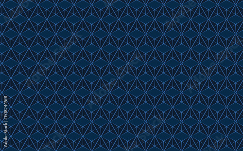 Blue geometric triangle pattern. Abstract pattern seamless design. Vector abstract pattern graphic banner background template.
