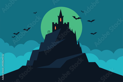 castle on the hill background