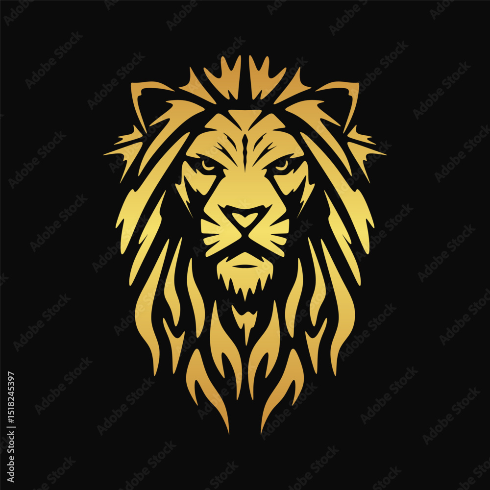 Fototapeta premium lion head logo, lion head vector illustration is good for company logo