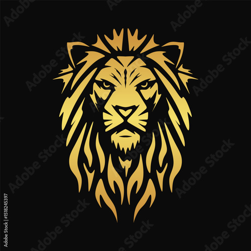 lion head logo, lion head vector illustration is good for company logo