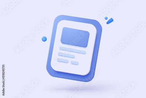 3d icon file task management todo check list, assignment and exam paperwork, work on organization, progress feedback, administration survey. 3d clipboard tick check icon vector render illustration