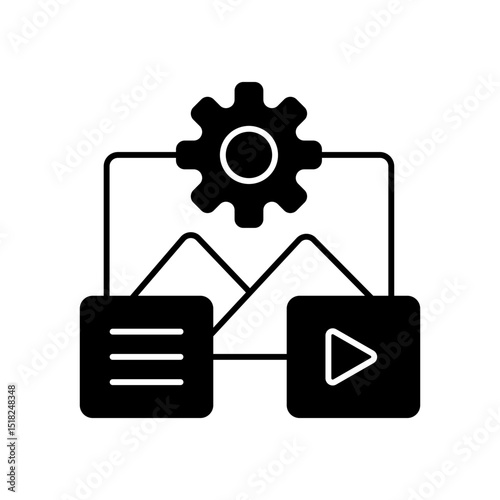 Content Management System Fill Icon