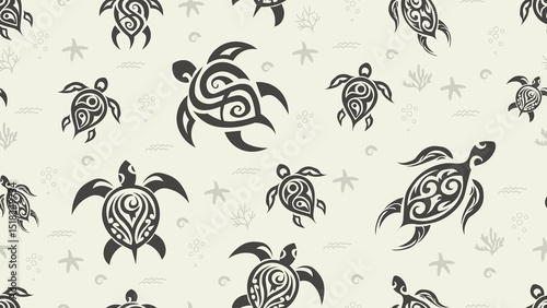 Turtle Seamless Pattern Background. Turtle illustration pattern. Turtle, background. Perfect for fabrics, textile, wallpaper, decor. 
