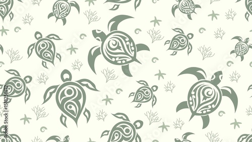 Turtle Seamless Pattern Background. Turtle illustration pattern. Turtle, background. Perfect for fabrics, textile, wallpaper, decor. 