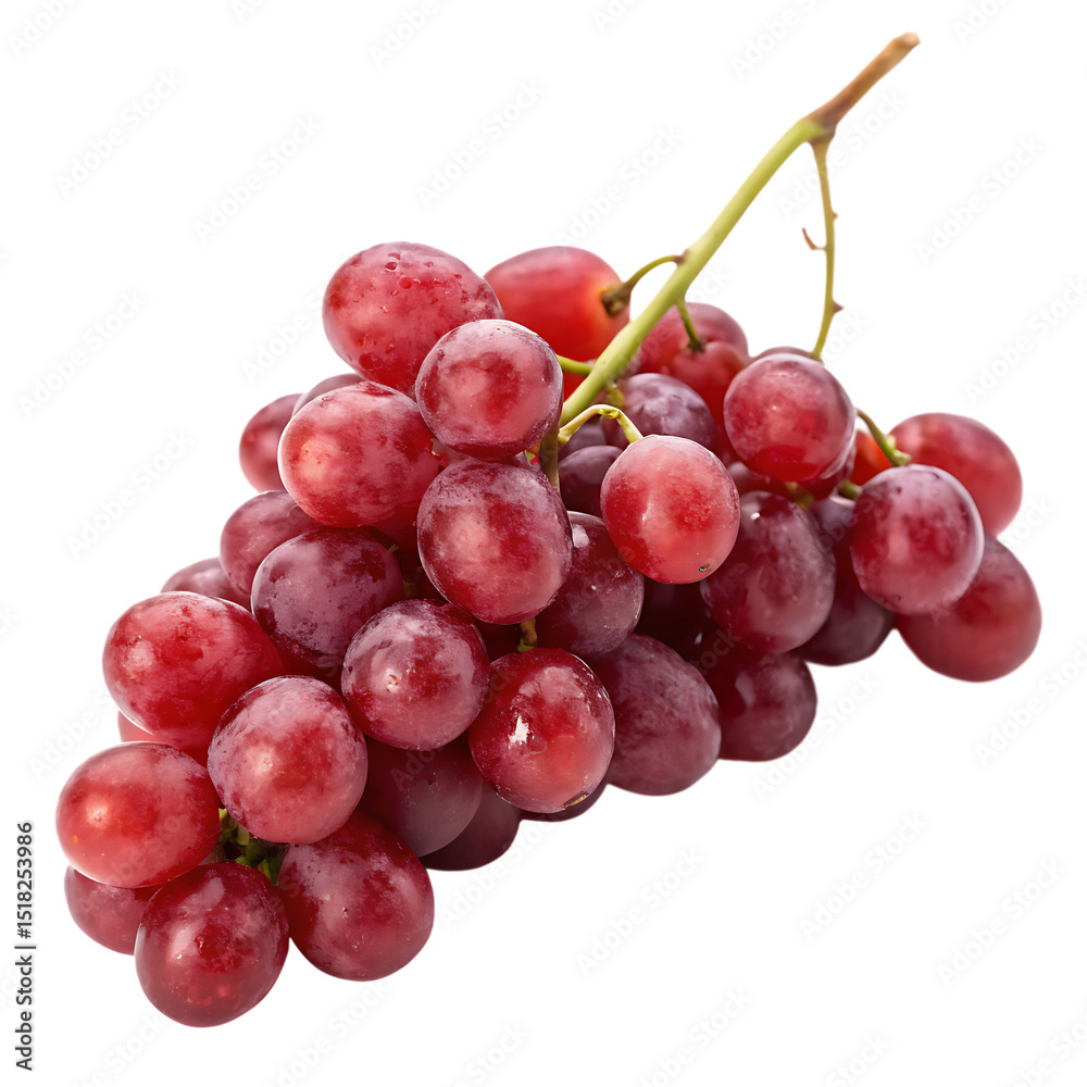 Fototapeta premium A grape bunch red isolated on a transparent background